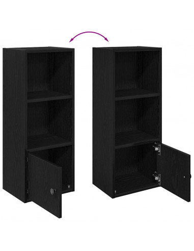 Libreria Rovere Nero 31x24x77 cm in Legno Multistrato