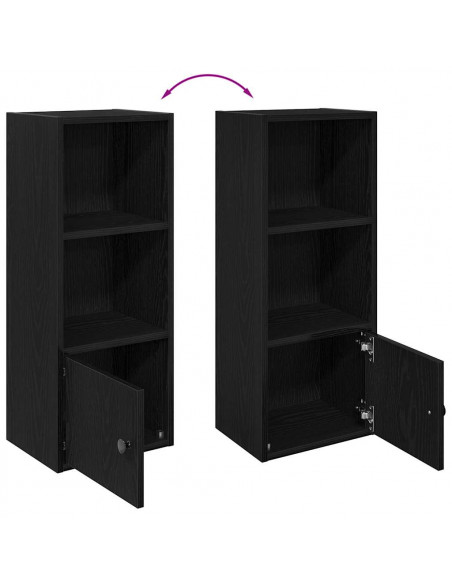 Libreria Rovere Nero 31x24x77 cm in Legno Multistrato