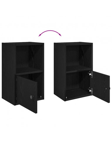 Libreria Rovere Nero 31x24x52 cm in Legno Multistrato