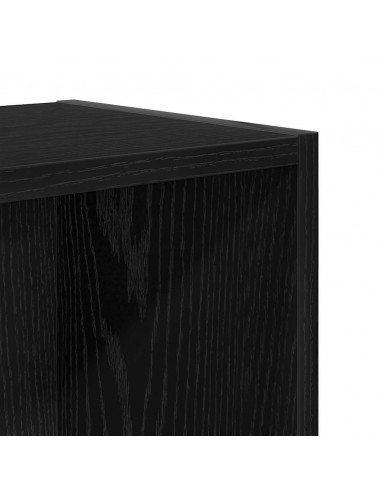 Libreria Rovere Nero 31x24x52 cm in Legno Multistrato