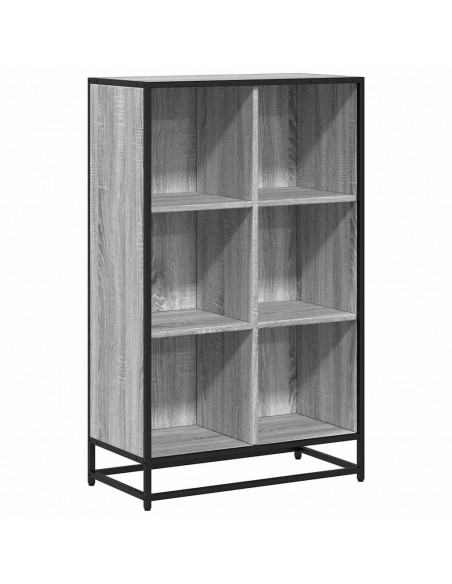 Libreria Grigio Sonoma 65,5x33x107,5 cm in Legno Multistrato