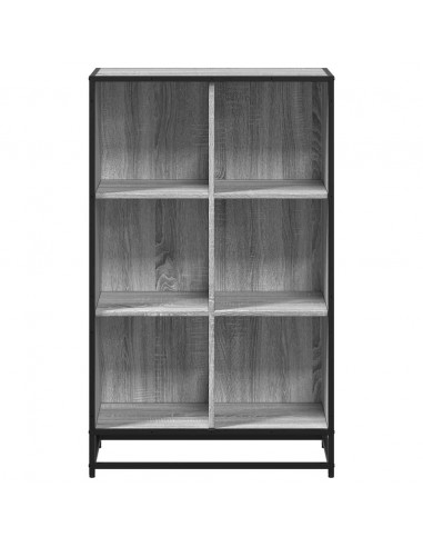 Libreria Grigio Sonoma 65,5x33x107,5 cm in Legno Multistrato