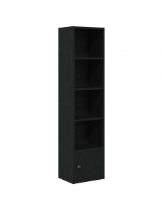 Libreria Rovere Nero 31x24x127 cm in Legno Multistrato