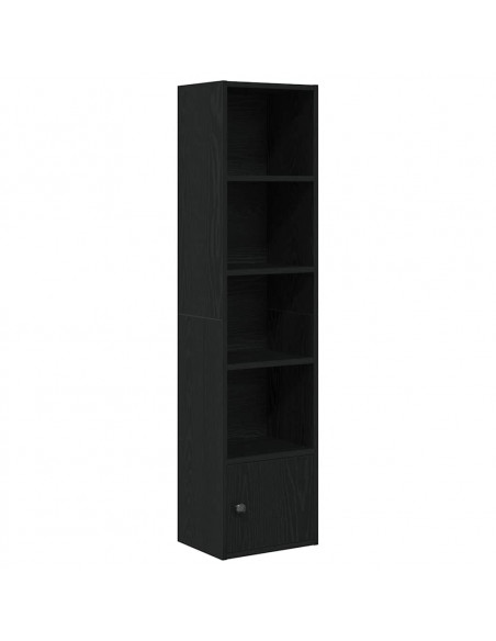 Libreria Rovere Nero 31x24x127 cm in Legno Multistrato