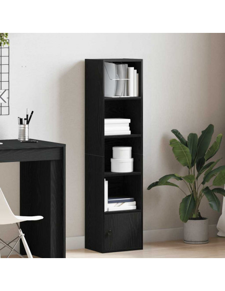 Libreria Rovere Nero 31x24x127 cm in Legno Multistrato