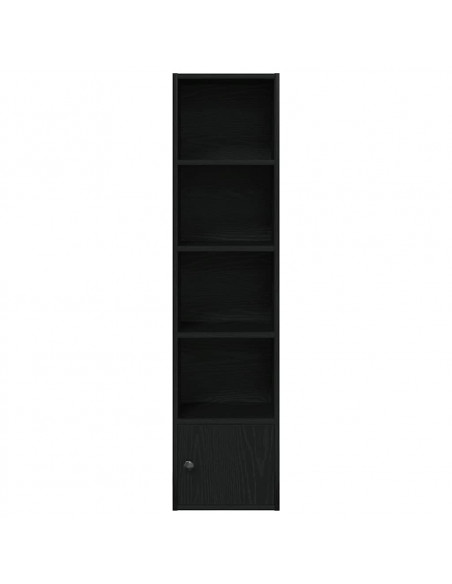 Libreria Rovere Nero 31x24x127 cm in Legno Multistrato