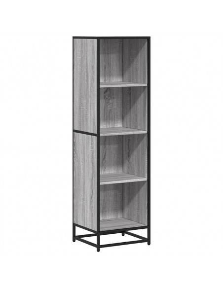 Libreria Grigio Sonoma 40x35x139 cm in Legno Multistrato