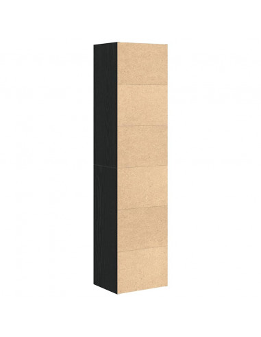Libreria Rovere Nero 31x24x127 cm in Legno Multistrato