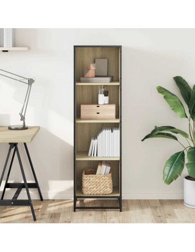 Libreria Rovere Sonoma 40x35x139 cm in Legno Multistrato