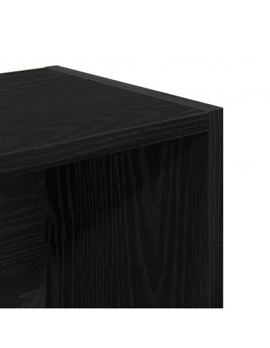 Libreria Rovere Nero 31x24x102 cm in Legno Multistrato