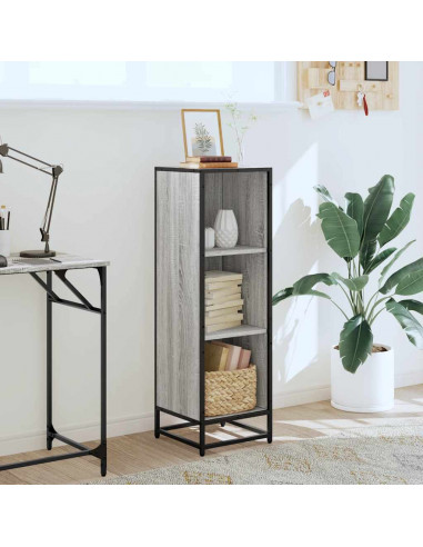 Libreria Grigio Sonoma 33,5x33x107,5 cm in Legno Multistrato