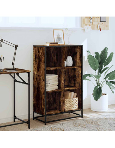 Libreria Rovere Fumo 65,5x33x107,5 cm in Legno Multistrato