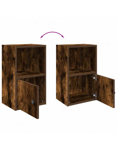 Libreria Rovere Fumo 31x24x52 cm in Legno Multistrato