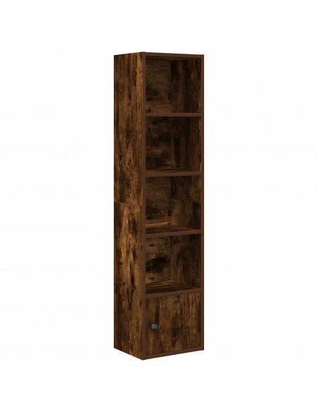 Libreria Rovere Fumo 31x24x127 cm in Legno Multistrato