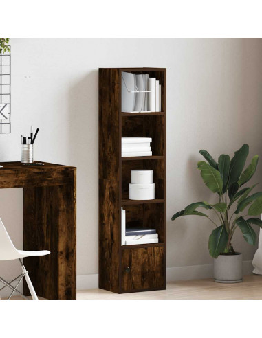 Libreria Rovere Fumo 31x24x127 cm in Legno Multistrato