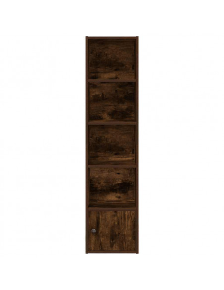 Libreria Rovere Fumo 31x24x127 cm in Legno Multistrato