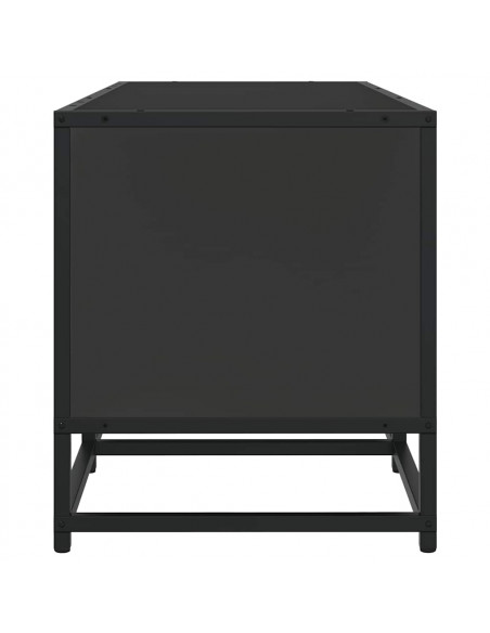 Mobile Porta TV Nero 160x35x41 cm in Truciolato e Metallo