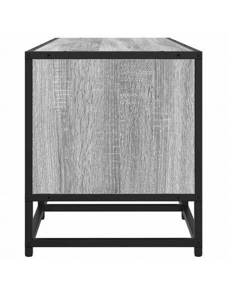 Mobile TV Grigio Sonoma 160x35x41cm Legno Multistrato e Metallo
