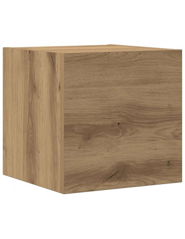 Mobili TV a Parete 8 pz Rovere Artigianale Legno Multistrato
