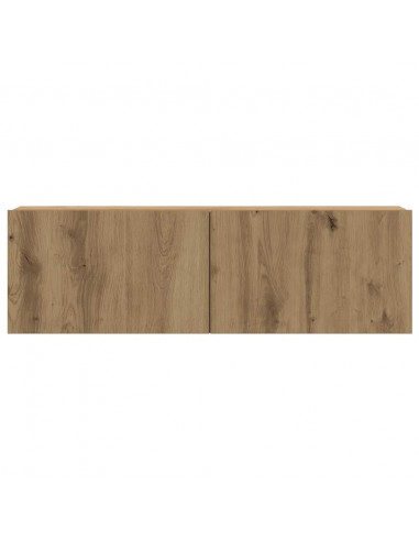 Mobili TV a Parete 6 pz Rovere Artigianale Legno Multistrato