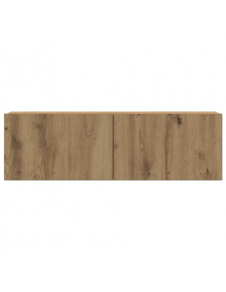 Mobili TV a Parete 6 pz Rovere Artigianale Legno Multistrato