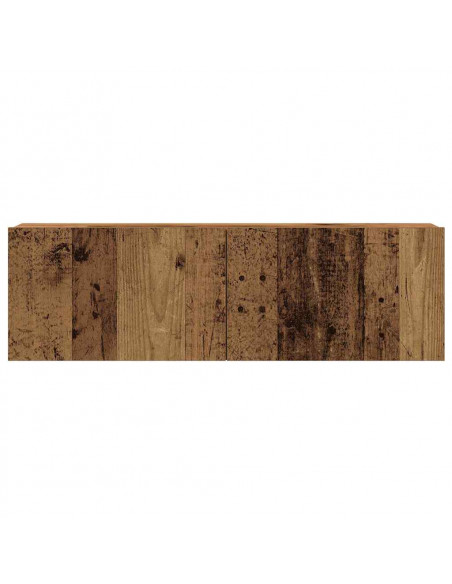 Mobili TV a Parete 6 pz Legno Vecchio Legno Multistrato