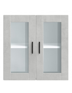 Pensile da Cucina con Porta in Vetro Porto Grigio Cemento