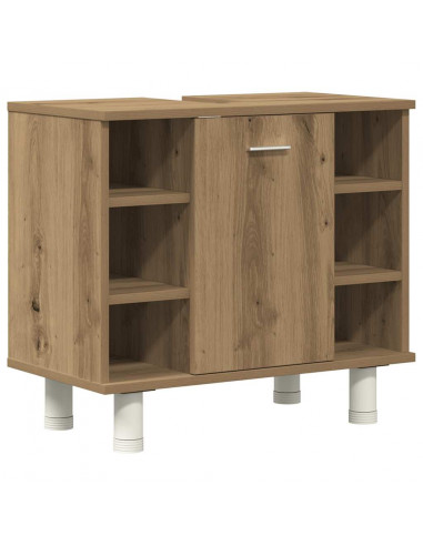 Set Mobili da Bagno 3 pz Rovere Artigianale Legno Multistrato