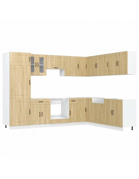 Set Mobili da Cucina 14 pz Kalmar Rovere Sonoma in Truciolato