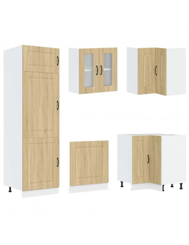 Set Mobili da Cucina 14 pz Kalmar Rovere Sonoma in Truciolato