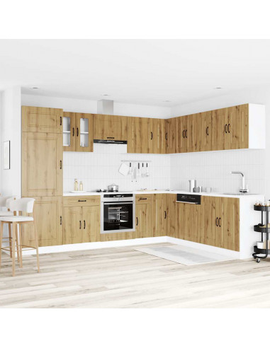 Set Mobili da Cucina 14 pz Kalmar Rovere Artigianale Truciolato