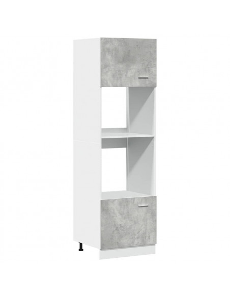 Set Mobili da Bagno 7 pz Grigio Cemento in Legno Multistrato