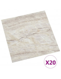 Listoni per Pavimenti Autoadesivi 20 pz in PVC 1,86 m² Beige