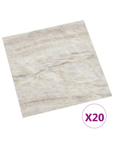 Listoni per Pavimenti Autoadesivi 20 pz in PVC 1,86 m² Beige