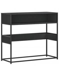 Tavolino Consolle Nero 90x35x80 cm in Legno Multistrato