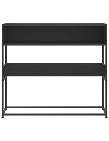 Tavolino Consolle Nero 90x35x80 cm in Legno Multistrato