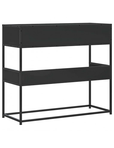 Tavolino Consolle Nero 90x35x80 cm in Legno Multistrato