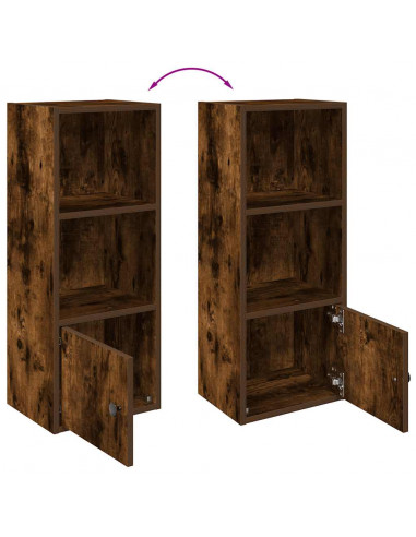 Libreria Rovere Fumo 31x24x77 cm in Legno Multistrato