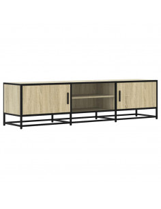 Mobile TV Rovere Sonoma 160x35x41cm Legno Multistrato e Metallo