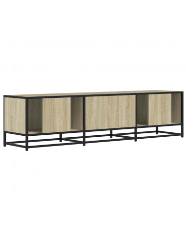 Mobile TV Rovere Sonoma 160x35x41cm Legno Multistrato e Metallo
