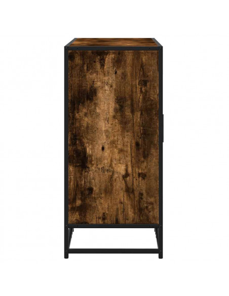 Credenza Rovere Fumo 92x35x76 cm in Legno Multistrato