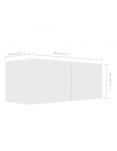 Set di Mobili Porta TV 5 pz Bianco in Legno Multistrato