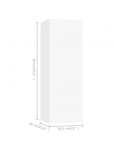 Set di Mobili Porta TV 5 pz Bianco in Legno Multistrato