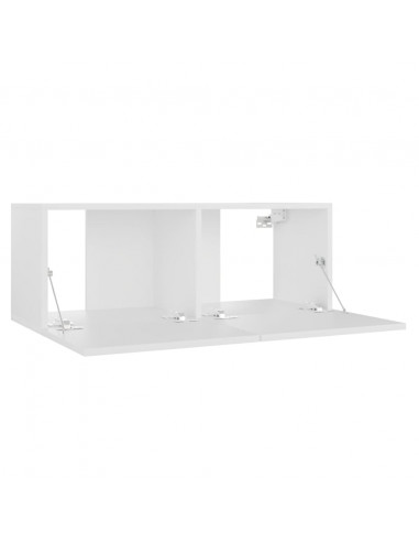 Set Mobili Porta TV 3 pz Bianco in Legno Multistrato
