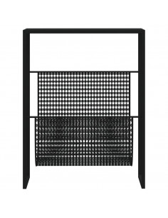 Portariviste Nero 35x15x45 cm in Acciaio 2