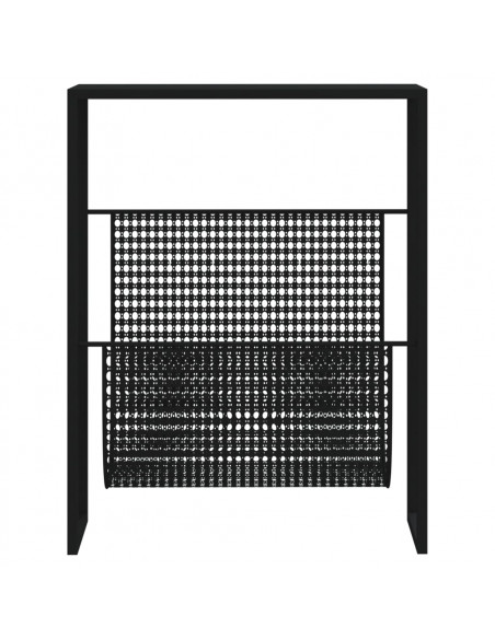Portariviste Nero 35x15x45 cm in Acciaio