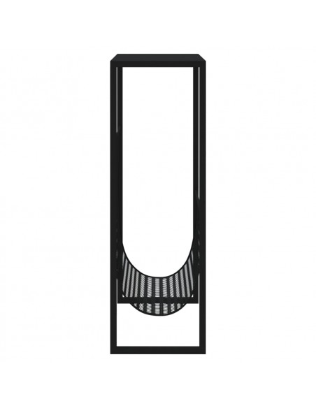Portariviste Nero 35x15x45 cm in Acciaio