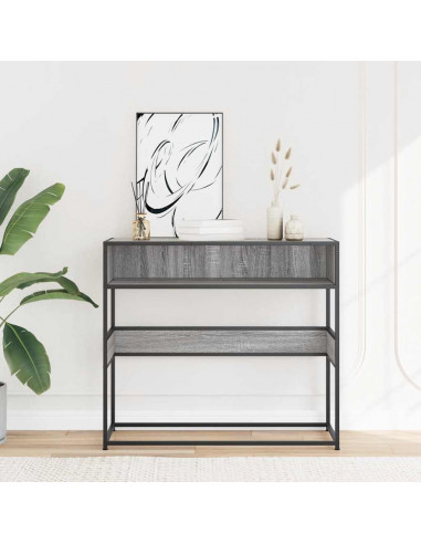 Tavolo Consolle Rovere Sonoma 90x35x80 cm in Legno Multistrato