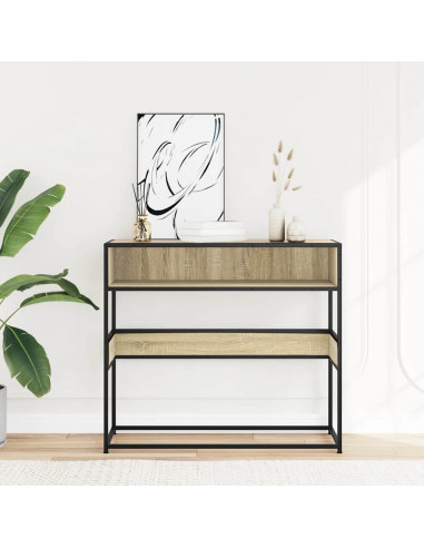 Tavolo Consolle Rovere Sonoma 90x35x80 cm in Legno Multistrato