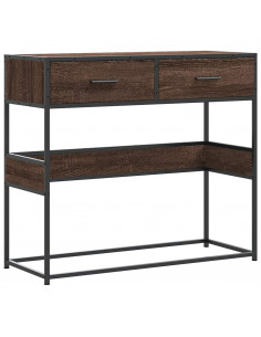 Tavolo Consolle Rovere Marrone 90x35x80 cm Legno Multistrato